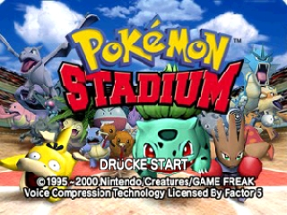 Pokemon Stadium: Gold and Silver title screen for Nintendo 64